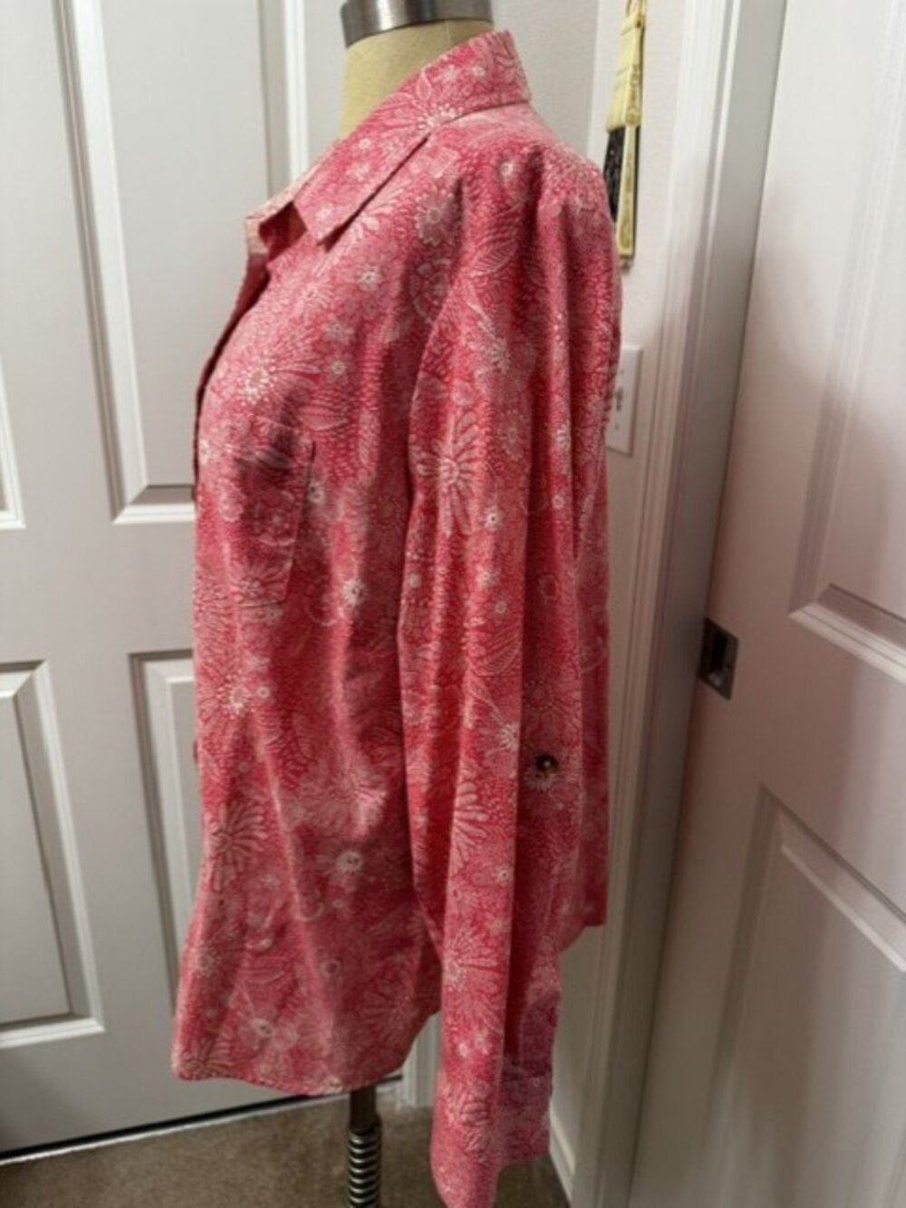 FOXCROFT Orange Floral Print Blouse (Size 18W) - Picture 2 of 7